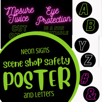 Preview of Theatre Scene Shop Safety Posters, Bulletin Board Letters