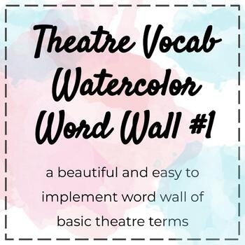 Preview of Theatre Vocab Watercolor Word Wall #1