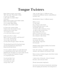 Theatre/Drama Tongue Twisters