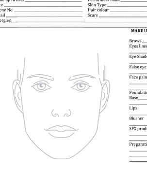 Theatrical STAGE Makeup | FACE CHART LONG OVAL ROUND SQUARE HEART ...