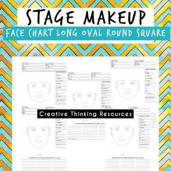Preview of Theatrical STAGE Makeup | FACE CHART LONG OVAL ROUND SQUARE HEART | HOMEWORK