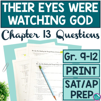 Preview of Their Eyes Were Watching God Chapter 13 Multiple Choice AP SAT Questions Quiz