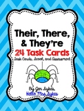 There, Their, and They're ~ Task Cards, Scoot Game, and Qu