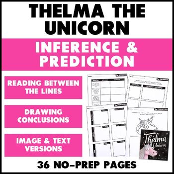 Preview of Thelma The Unicorn Inference & Prediction Activities and Graphic Organizers