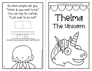 thelma the unicorn math and literacy by terrys touch tpt