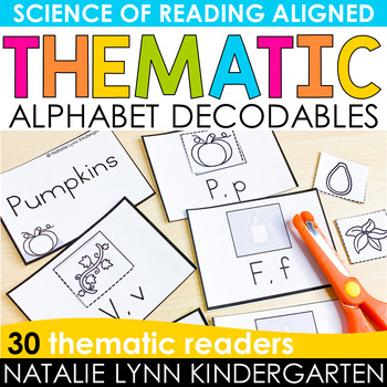 Preview of Thematic Alphabet Decodable Readers Interactive Books Science of Reading