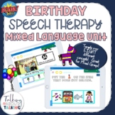Thematic Birthday Mixed Language Speech Therapy Boom Deck