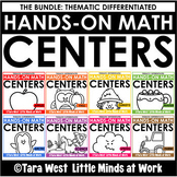 Thematic Differentiated Math Centers DISCOUNTED GROWING BUNDLE