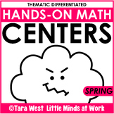 Thematic Differentiated Math Centers - SPRING THEME