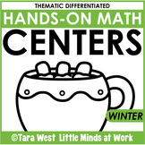 Thematic Differentiated Math Centers - WINTER AND SNOWMAN THEME