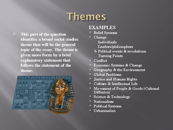 Preview of Thematic Essay  How-to PowerPoint Lesson "Global Studies"