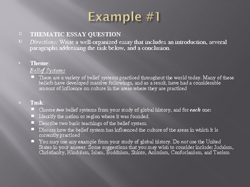 how to write a thematic essay for social studies