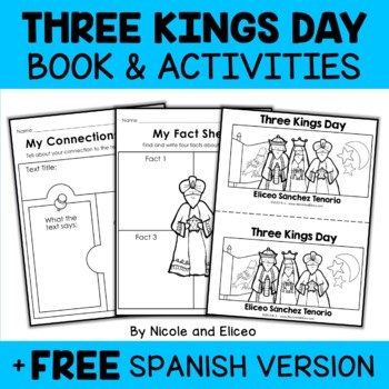 Preview of Three Kings Day Activities and Mini Book + FREE Spanish