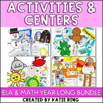 Preview of Thematic Teaching Activities BUNDLE - Seasonal Centers, Games & Worksheets