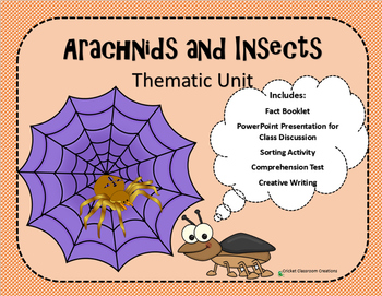 thematic unit arachnids and insects by cricket classroom creations