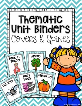 Preview of Thematic Unit Binder Covers