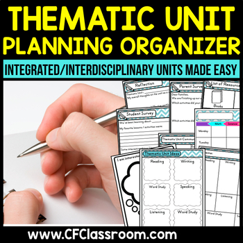 Preview of Thematic Unit Planning Organizer {integrated/interdisciplinary cross-curricular}