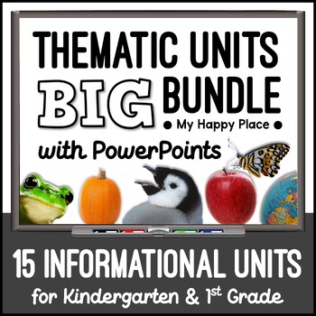 Preview of Thematic Units Bundle – Informational Units with PowerPoint Slideshows All Year