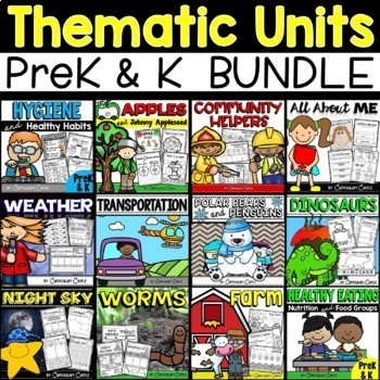 Preview of Thematic Units for PreK & Kindergarten MEGA BUNDLE
