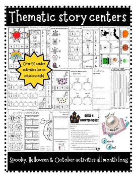 Preview of Thematic story centers: Halloween & October hands-on activities
