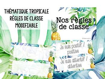 Preview of Thématique tropicale - Règles - Modifiable
