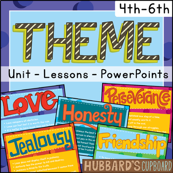 Preview of Teaching Theme Statements in Literature - Find and Determine Theme Worksheets