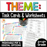 Teaching Theme Activities | Finding & Determining Theme Worksheets & Task Cards