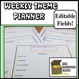 Theme Activity Lesson Plan Template- PDF with editable Fields Distance Learning