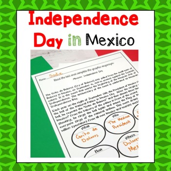 Mexican Independence Day Mexico Worksheets by ESL VILLAGE TPT