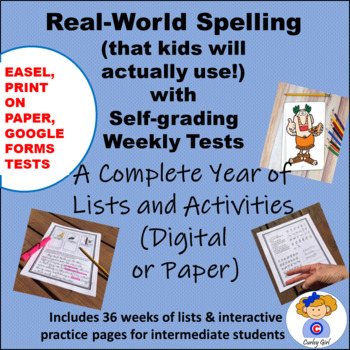 Preview of Intermediate Self-grading Real-World Spelling Lists and Activities