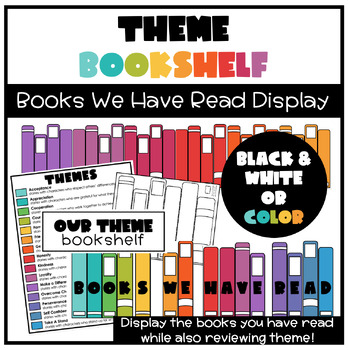 Preview of Theme Bookshelf | Books We Have Read Display Bulletin Board