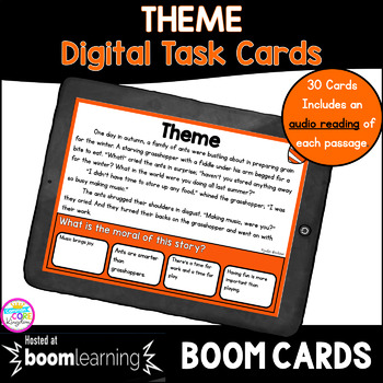 Preview of Theme Boom Cards™ 2nd & 3rd Grade - Digital Task Cards
