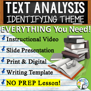 Preview of Text Dependent Analysis Writing - Citing Textual Evidence - Identifying Theme