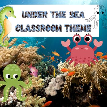 Preview of Summer Under The Sea Name Craft | Theme Day At The End of Year Classroom Decor
