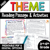 Theme Distance Learning Reading Passage and Task Cards FRE