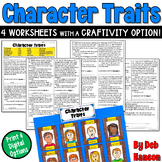 Character Traits Worksheets and Activity in Print and Digital