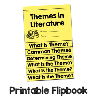 Determining Theme Flipbook *Google Classroom Included for Distance Learning