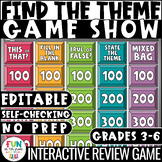 Theme Game Show | Find the Theme | Teaching Theme | ELA Test Prep Reading Review