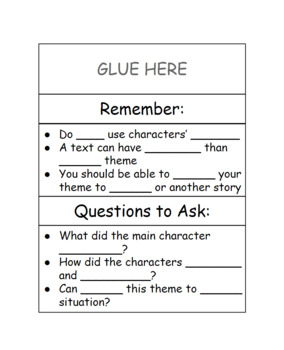 Theme Interactive Notebook Pages by Kelly Chinoski | TPT