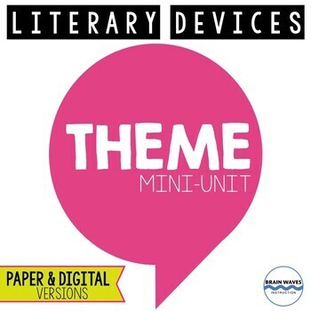 Preview of Theme Lessons and Activities for Teaching Theme - Passages and Worksheets