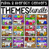 Theme Math and Literacy Centers BUNDLE for Preschool, Pre-