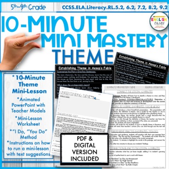 Preview of Theme Mini-Lesson, Theme Activities | PDF & Digital Version