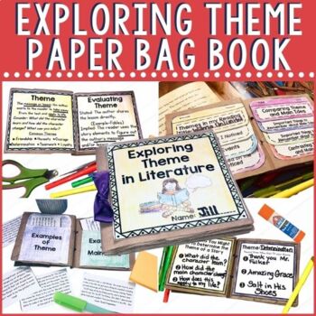 Preview of Theme Paper Bag Book, Theme activities, Theme Project