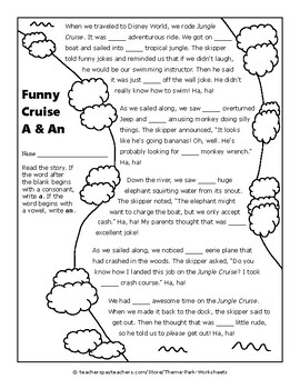Preview of Theme Park Grammar: Parts of Speech, Contractions, Synonyms, etc - 12 Worksheets