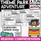 Theme Park Reading Comprehension Escape Room Fun End of Year Reading Activities