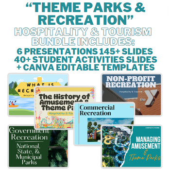 Preview of Theme Parks & Recreation - Hospitality & Tourism Bundle