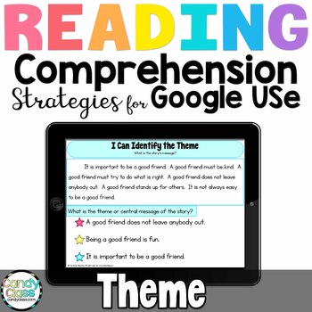 Preview of Theme Passages Digital Reading Comprehension Central Message Google Slides Use