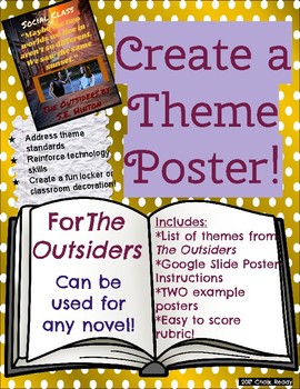 Preview of Theme Poster Project- The Outsiders