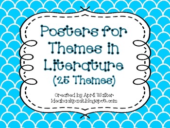 Preview of Theme Posters for Literature (25 Themes)