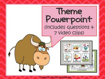 Preview of Theme Powerpoint: Includes Questions and Video Examples